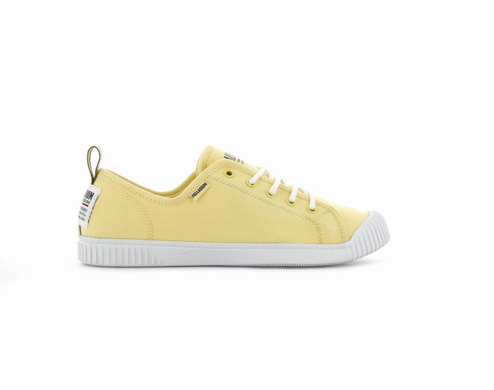 Palladium Easy Lace Canvas Womens Low Top Sneakers Gold Australia [WXQOVA-361]